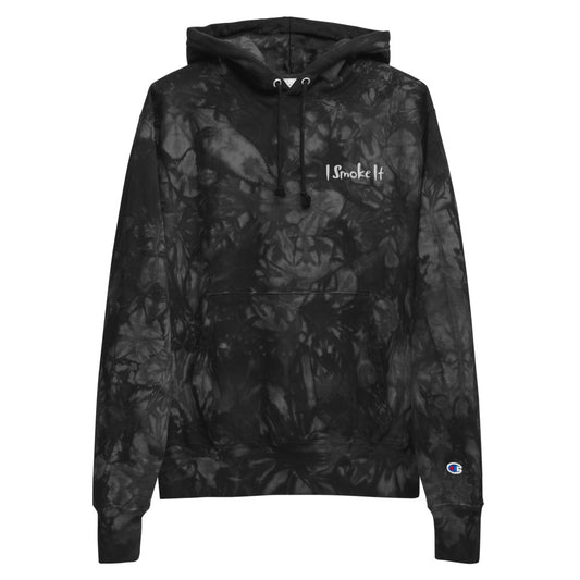 ismokeit Embroidered Champion tie-dye hoodie
